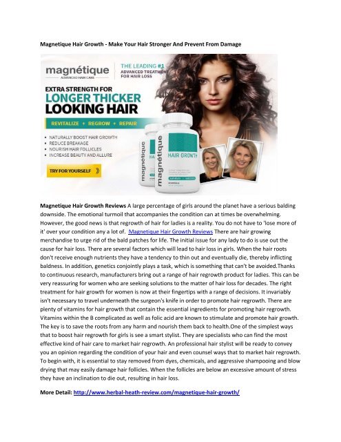 Magnetique Hair Growth - Make Your Soft And Long In Natural Way