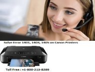 +1 800-213-8289 Solve Error 1401, 1403, 1405 on Canon Printers