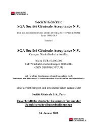 SGA Société Générale Acceptance NV - Generali Bank