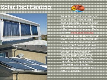 Best Solar Pool Heating System