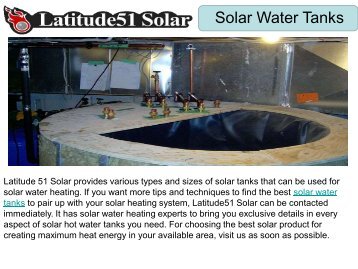 Best Solar Water Tanks