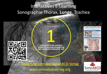 Weltweit 1. interaktives E-Learning zur Lungensonographie (2010)