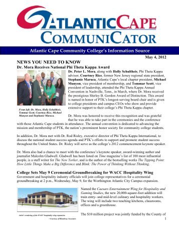 NEWS YOU NEED TO KNOW - Atlantic Cape Community College