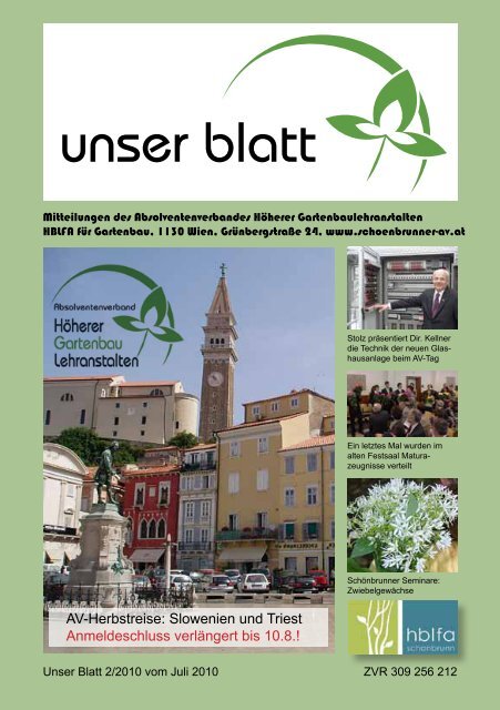 unser blatt - Absolventenverband Höherer Gartenbaulehranstalten