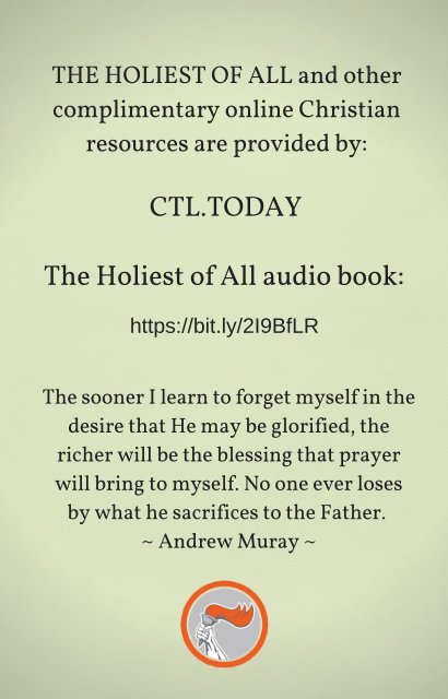 The Holiest of All by Andrew Murray eBook & audio book 