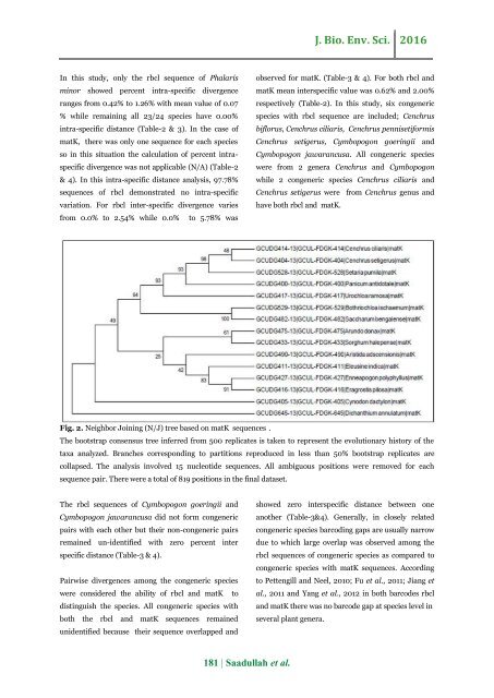 Identification of the grass family (Poaceae) by using the plant dna barcodes rbcl and matK