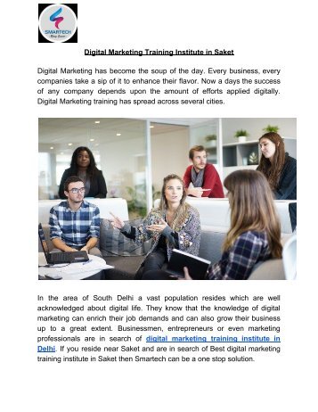 Digital Marketing Training Institute in Saket