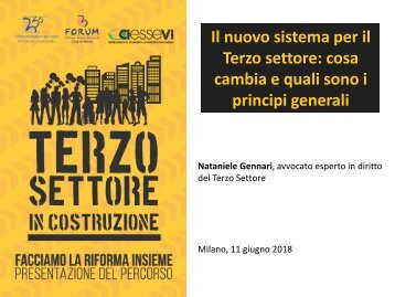 Facciamo la Riforma insieme I incontro Milano 11 giugno  2018 CIESSEVI