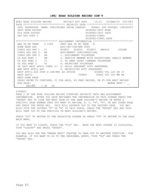 enlisted distribution and assignment system (edas) - Soldier Support ...