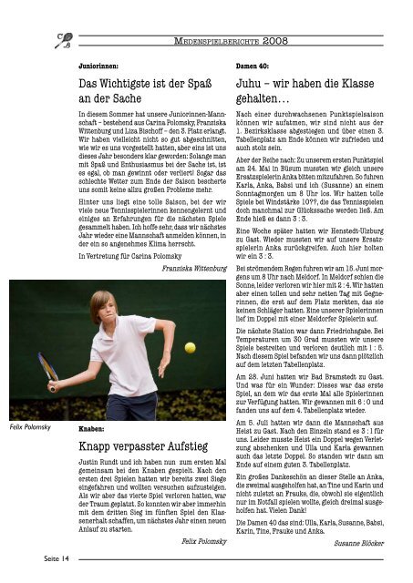 Dezember 2008 - Tennisgemeinschaft Barmstedt