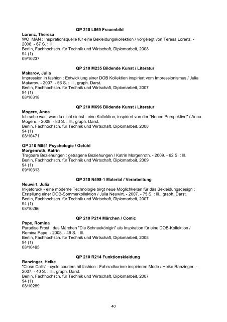 Bachelor-, Diplom - Bibliothek - HTW Berlin