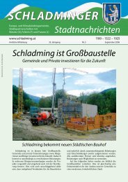 SCHLADMINGER Stadtnachrichten - Schladming ist Großbaustelle