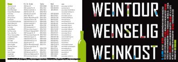 weinselig weinkost 9. - 11. april - Weingut Prechtl