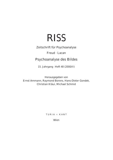Psychoanalyse des Bildes - Turia + Kant