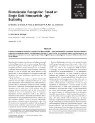 Biomolecular Recognition Based on Single Gold Nanoparticle Light ...