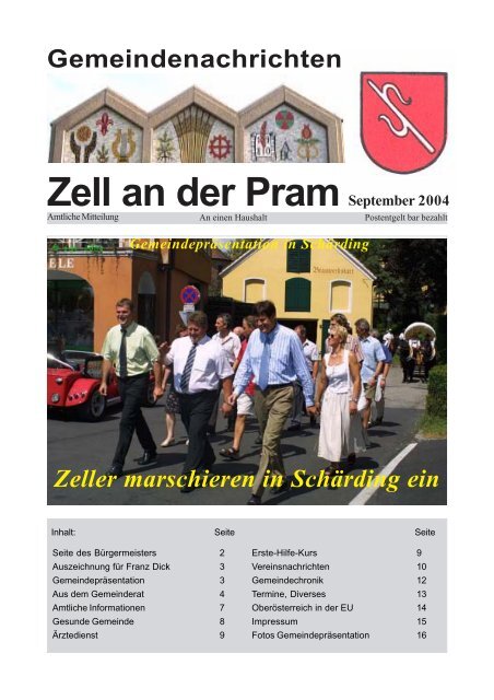 Ausgabe August 2004 - Gemeinde Zell an der Pram