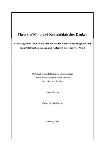 Theory of Mind und Kontrafaktisches Denken