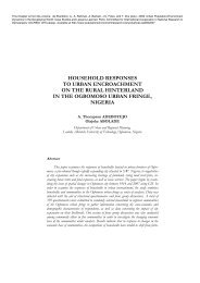 household responses to urban encroachment on the rural hinterland ...