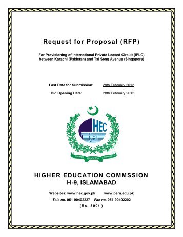 Request for Proposal (RFP) - Higher Education Commission