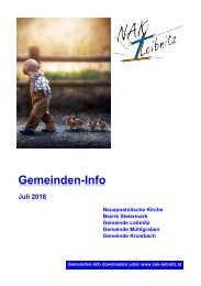 Gemeindeinfo Juli 2018