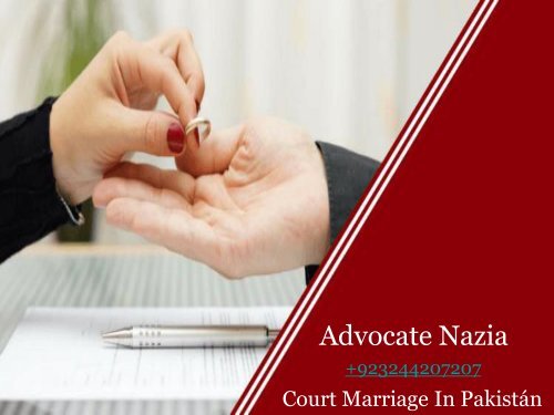 Court Marriage procedure in pakistan