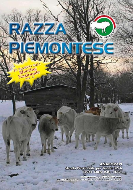 2011 - Associazione Nazionale Allevatori Bovini di razza piemontese