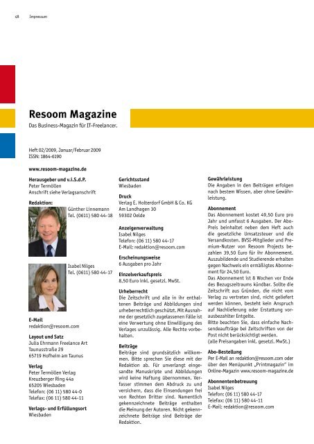 (Jan/Feb 2009) Titelfoto - Resoom Magazine