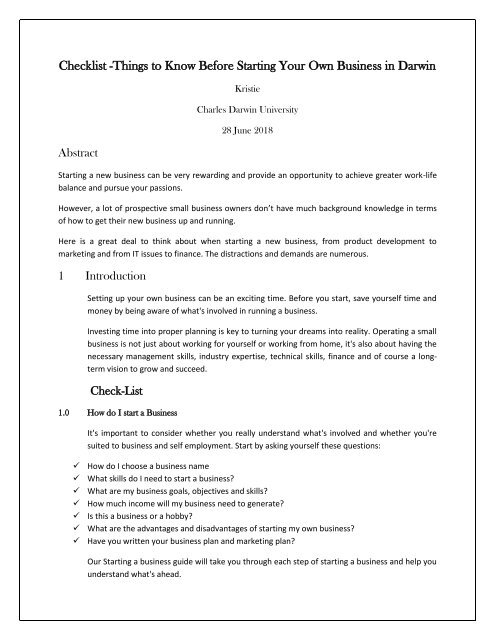 Things to Know Before Starting Your Own Business in Darwin(2)