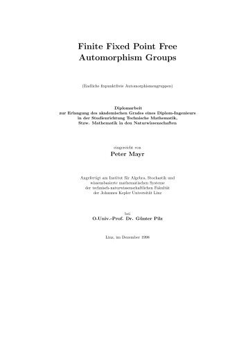 Finite Fixed Point Free Automorphism Groups