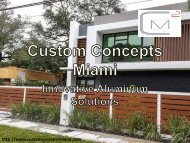 Aluminum Fabrication Doors - Custom Concepts Miami