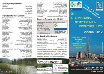 Conference Secretariat of the ISE 2012 - European Centre for River ...