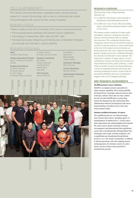 RESEARCH REPORT - Peter MacCallum Cancer Centre