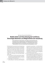 Mobile Arbeit und Desk-Sharing bei ContiTeves: Berechtigte ...