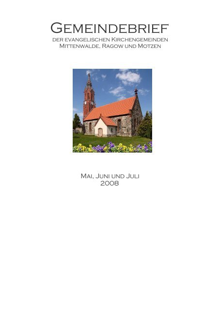 Seite 1 mB - Evangelischer Kirchenkreis Zossen-Fläming