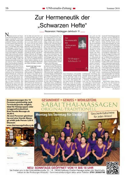 UNIversalis-Zeitung Sommersemester 2018