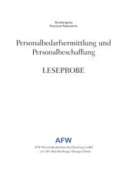 Leseprobe Personalbedarfsermittlung und Personalbeschaffung