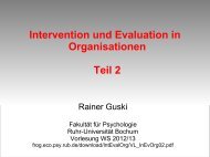 Intervention und Evaluation in Organisationen Teil 2 - Ruhr ...