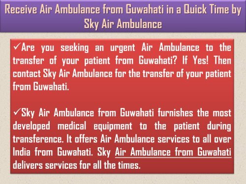 Receive Air Ambulance from Kolkata with Life-Saving Medical Equipment by Sky Air Ambulance