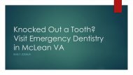 Knocked out a tooth Visit emergency dentistry in McLean VA