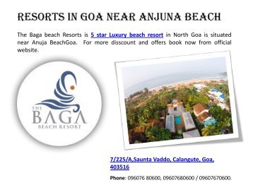 The Baga Beach Resort, Goa