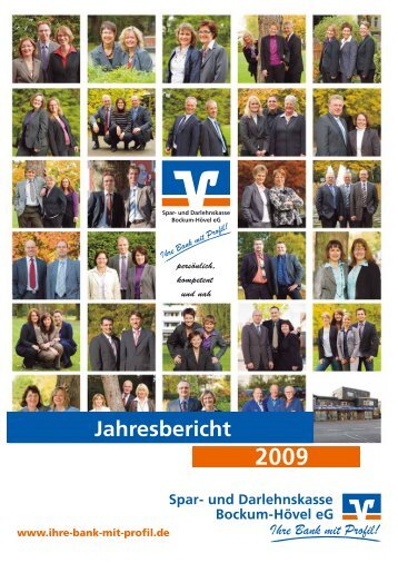 Geschäftsentwicklung 2009 - Spar- und Darlehnskasse Bockum ...