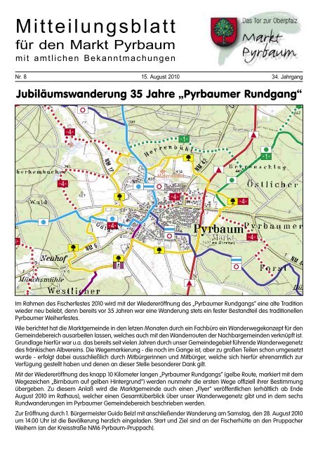 Mitteilungsblatt August 2010 (5.194 KB) - Markt Pyrbaum
