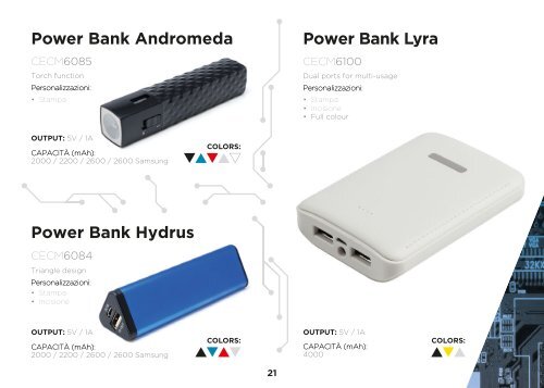 Pennette USB personalizzate e Power bank personalizzati