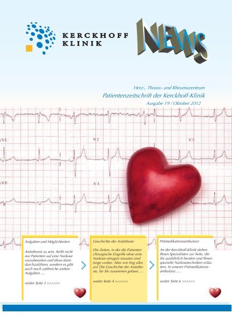 Ausgabe 19 Oktober 2012 Kerckhoff News Kerckhoff Klinik