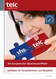 Leitfaden für VHS Kursleiterinnen und Kursleiter - telc GmbH