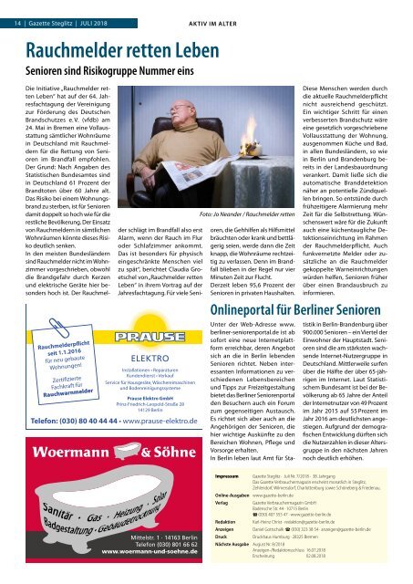 Gazette Steglitz Juli 2018