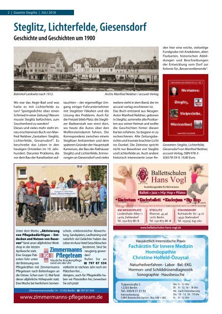 Gazette Steglitz Juli 2018