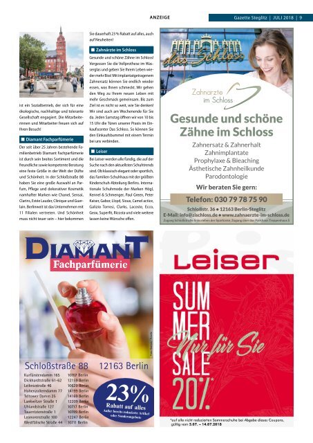 Gazette Steglitz Juli 2018