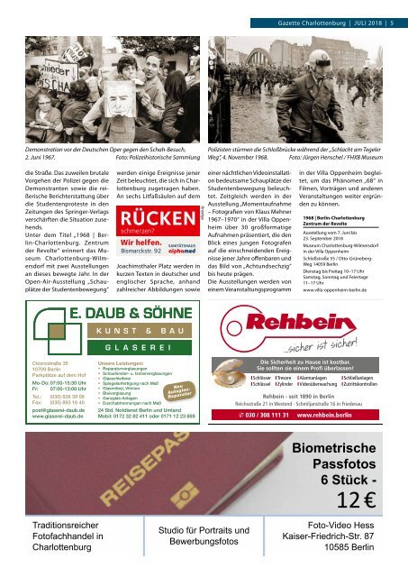 Gazette Charlottenburg Juli 2018