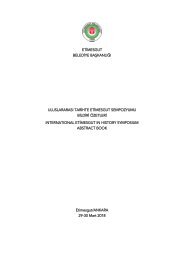 BİLDİRİ ÖZETLERİ / ABSTRACT BOOK